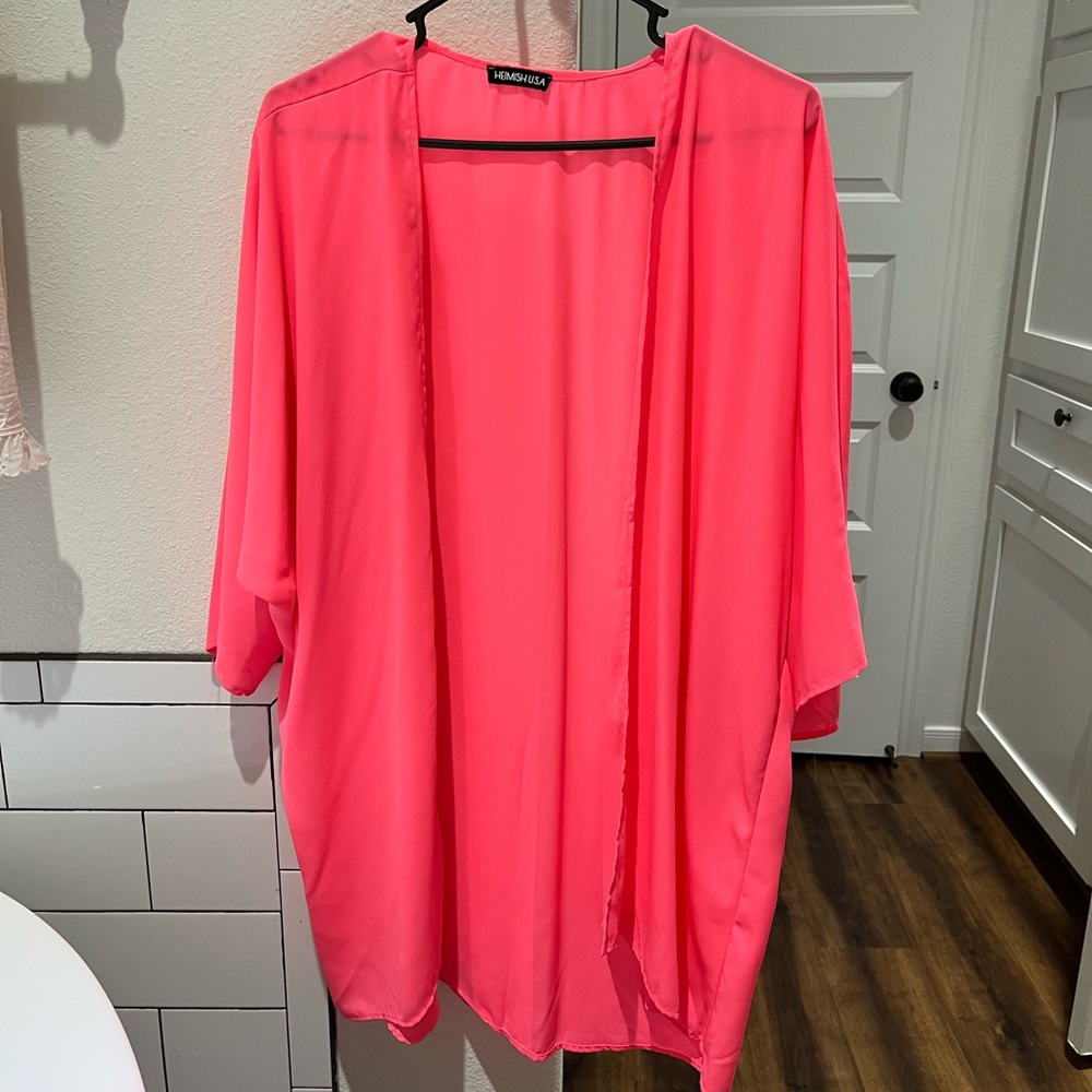 Hot Pink Kimono Cardigan